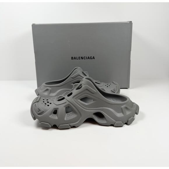 Balenciaga Gray Foam Sandal Clogs